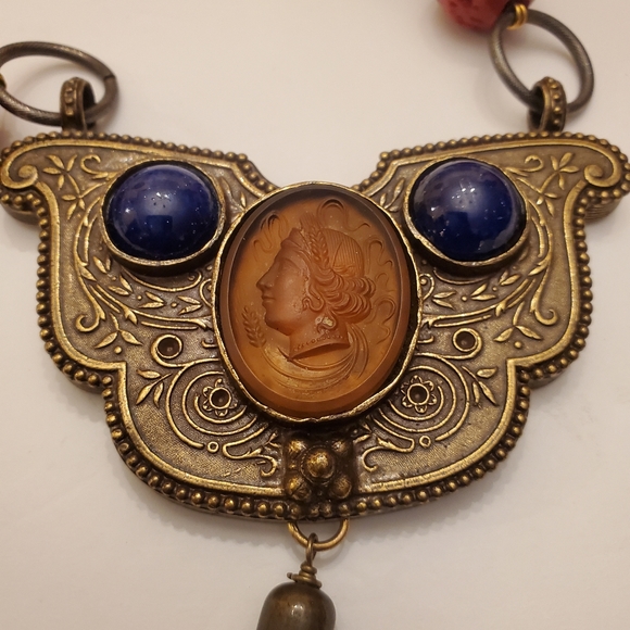 Philippe Ferrandis Paris Dangling Cameo Signed Necklace - Picture 7 of 16